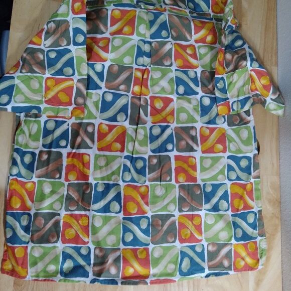 Vintage Esprit Abstract Geometric Tiles Shirt - Picture 5 of 6